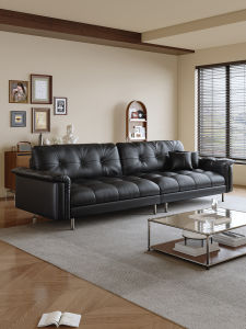Italian Minimalist Starry Leather Sofa