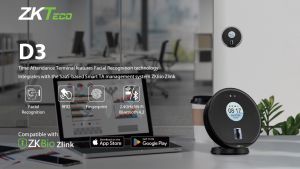 ZKTeco D3 Time Attendance Terminal Features Facial Recognition Technology Intergrates with the SaaS-Based Smart TA Management System ZKBio Zlink