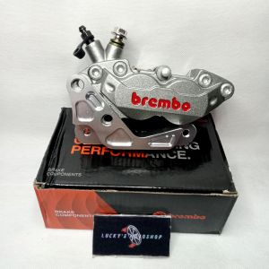 Kaliper Bre Big Pot Kiri 4Piston Plus Breket Depan Disc 220mm Honda Vario/Scoopy/Beat