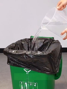 Black Garbage Bags Heavy Duty PE Trash Bags Leak Resistant Tear Resistant Rubbish Bin Liners for Kitchen Bathroom Office Home Multiple Sizes