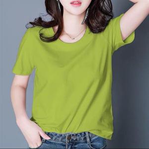 Ladies V-Neck Short Sleeve T-Shirt Pure Cotton Loose Fit Summer Thin Black Inner Wear Half Sleeve 2024 Trend Base Top