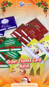 [25pcs] Thanks Card Natal Hampers Custom 6x9 Ucapan Merry Christmas Card Greeting Kartu Ucapan 3