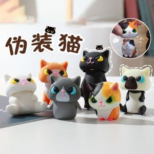 New Arrival Disguised Cat Headgear Crossdressing Animals Cute Shiba Inu Guinea Pig Desktop and Car-Mounted Ornaments Hand-Made Cartoon