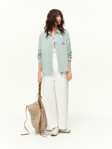 DUSHU | Simplistic Striped Shirt Fashion Commute Innerwear