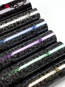 Motorcycle Stickers PET Forged Carbon Wrap Fiber Car Decorating Waterproof Automotive Vinyl Wrap Self-adhesive Scratch-resistant