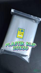Plastik Klip 20x30 (isi 100pcs) Bening / Plastik Packing Baju Kaos Seal Zip Lock Cetik Warna:Clear