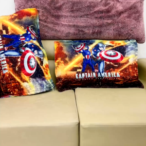 Captain America  - [Pillowcase only] 2PCS Premium Character Printed Pillowcases - Queen-18"x28"inches