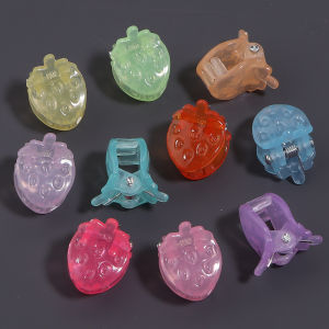 100Pcs Girls Cartoon Hair Clips Cute Small Claw Clips Heart Flower Star Design Childrens Fashion Hair Accessories Sweet Hairpin