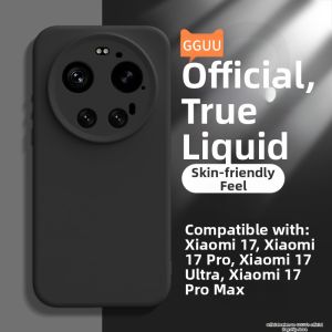 GGUU | Compatible Xiaomi 17 Ultra/Pro/Max Silicone Case Red with Lanyard