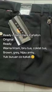 Celana Formal Pria Cafallon: Grey, Hitam & Brown
