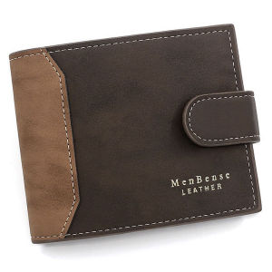 New Short Men Wallets Slim Card Holder Quality PU Leather Brand Male Wallet Small Photo Holder 3-fold Bag Frosted Mens Purses