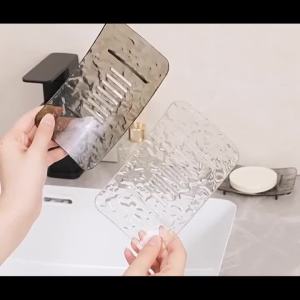 Soap Holder Drain Hole Design Non-slip Base Soap Dish Soap Tray Suitable for Home Travel Gym Bathroom Decoration