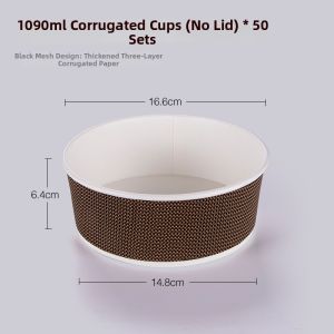 Thickened Insulated Paper Bowls 50 Sets