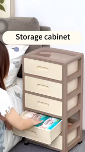 HOMEBLOOM - 35cm Drawer Storage Cabinet 3-6 Layer Drawer Cabinet With Moveable For Home and Office Storages Organisers Cabinet Moisture and Mildew Proof 3-6 Layer Drawer Cabinet