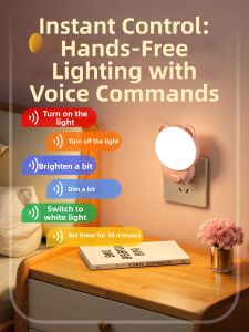 XLYS | Voice Control Bedside Night Light Remote Controlled