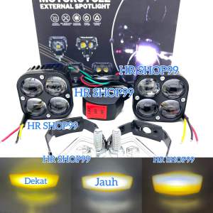 Sepasang Lampu Tembak 4 Mata LED L4Z Mini Laser Full Alumunium Waterproof