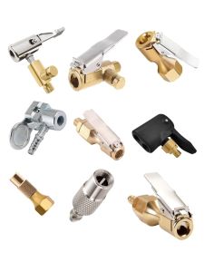 Car Mounted Air Pump Adapter Clip Tire Valve Threaded Conversion Copper Quick Release Bicycle Repair Tool Air Mouth Core