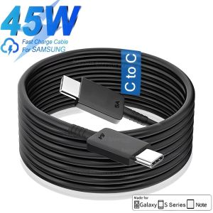 5A PD 45W Dual Type C Data Cable Fast Charging Type C to Type C Quick Charger Wire Cord for Samsung Galaxy S24 S23 S22 Ultra Plus Note 20