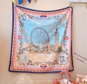 Thailand the Journey-London Big Ben London Eye Tower Bridge Queen Guard Scarf Talma