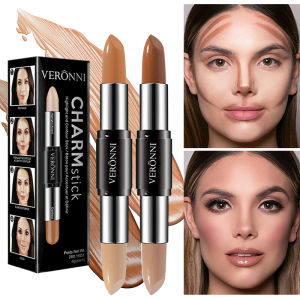 Bút Tạo Khối Hai Đầu Không Thấm Nước Chống Mồ Hôi Làm Thon Gọn Khuôn Mặt Tạo Khối Mũi Dành Cho Người Mới Bắt Đầu Kem Tạo Khối Và Làm Sáng Lâu Trôi