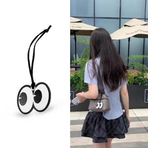 SUITABLE Charming Cowhide Big Eye KeychainMini Pendant Bag Accessories for Womens Purses & Totes