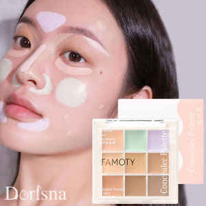 Dorisna คอนซีลเลอร์ FAMOTY Professional Makeup Color Correcting Concealer Palette 9สี แต่งหน้าสีคอนซีลเลอร์ปกปิดรอย