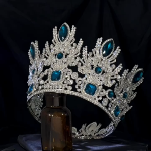 Beauty pageant high-end full-crown bride crown hair accessory laurel wreath Baroque queen catwalk crown large crown