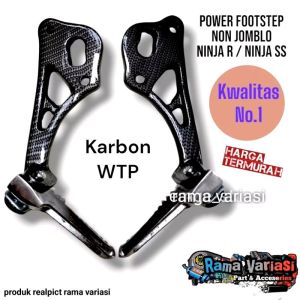 Footstep Postep Belakang Ninja R / Ninja SS Non Jomblo KARBON FORGED untuk Knalpot Cobra