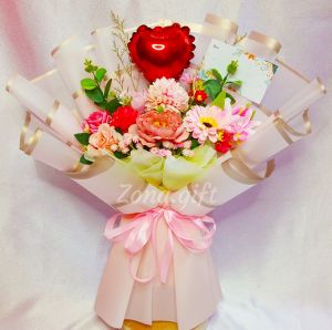 BUKET BUNGA ARTIFICIAL PREMIUM Wisuda wedding Anniversary