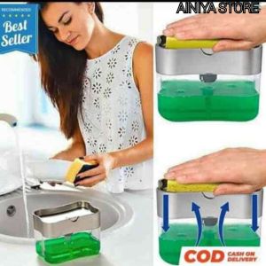 SOAP PUMP TEMPAT SABUN CUCI PIRING MODERN FREE SPONS