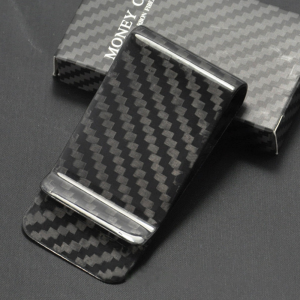 Durable Lightweight Forged Carbon Fiber Money Clip RFID Blocking Card Holder Wallet for Men
