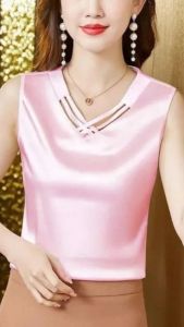 Áo kiểu nữ có size sát nách cổ sơ mi kiểu mới chất lụa latin thoáng mát - VannhShop AO0011