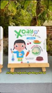 Sách Chuyển động Xoay xoay xoay đi tìm Thức ăn Màu sắc Động vật - Tủ sách tương tác cho trẻ 0 - 6 tuổi - Đinh Tị