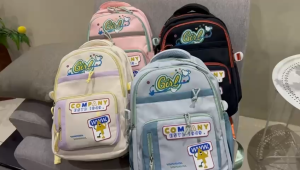 Tas Ransel Sekolah Anak Remaja Perempuan Ukuran Besar 17 Inchi – Backpack SD SMP SMA Kanvas Premium BK157