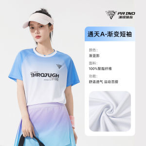 Áo Thun Thể Thao P.R IND Dành Cho Nam Và Nữ Mùa Hè 2025 Áo Thun Ngắn Tay Thoáng Khí Thoải Mái Nhanh Khô Cho Cầu Lông