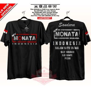 Kaos New Monata Mania Indonesia/Kaos Orkes Dangdut Koplo Mania/Atasan Pria Dangdut Indonesia
