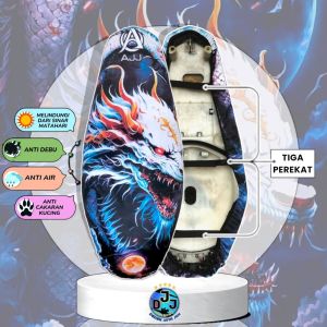 SARUNG COVER JOK MOTOR FULL PRINT ANTI CAKAR KUCING ANTI AIR WATERPROOF