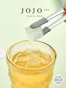 Non-Slip Silicone Ice Clamp Stainless Steel Bread Food Clamp Home Use Kitchen Tool JOJOS L PD Show H2387