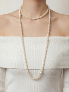 YISHU | Elegant Luxury Minimalist Hepburn-style Australian White Freshwater Pearl Necklace