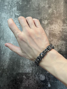 Diamond Embedded Cuban Link Bracelet for Men High-End Ice Sugar Style Fashionable Personalized Accessory Alloy Engraved Jewelry