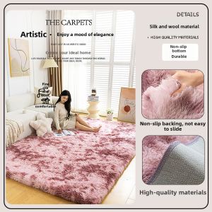 OULINFEI | Luxurious Thick Pink Carpet For Living Room