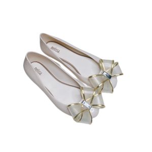 2022 Melissa women shoes Official Store ladies Bow Decoration Flat Shoes