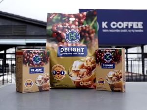 Cà phê sữa hòa tan K COFFEE PHÚC SINH Delight 3in1 612g (36 gói x 17g) thơm béo vị êm dịu