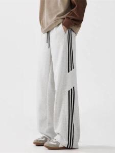 Quần Nỉ Kẻ Sọc Ống Đứng Phong Cách Đường Phố Mỹ Mùa Xuân Thu Mới Cho Học Sinh Quần Dài Thường Ngày Bằng Polyester