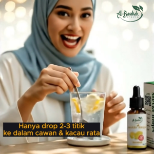 (Buy1 Free 1 Perfume) ALBARAKAH stevia flavoured 30ml calorie-free white sugar substitute 5 flavours Original lemon coffee vanilla & chocolate