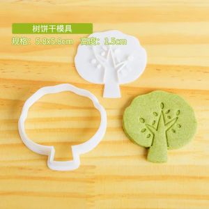 Tulip Cookie Cutter Frosting Cookie Mold Flower Shape Biscuit Mold Hand Pressed Cookie Stamp Cake Decoration Plastic Baking Tool