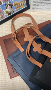 Elegant Two-Tone Handcrafted Tote Bag with Premium PU Leather Structured Shape Spacious Interior Pocket Durable Stitching and Versatile Design for Daily Work Travel andCasual