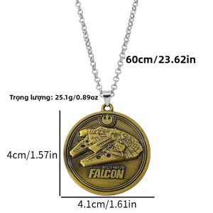 Takara Tomy | Mặt Dây Chuyền Hình Phi Thuyền Sáng Tạo - Phụ Kiện Trang Sức Theo Chủ Đề Phim Ảnh Thời Thượng Hình Tròn Dành Cho Nam Quà Tặng Cosplay Cực Ngầu