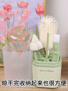 Multi-Functional Baby Bottle Brush Bottle Cleaner Set with Silicone Brushes for Cup and Container Cleaning
