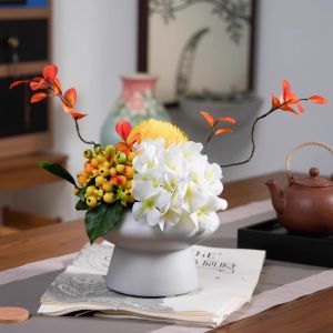 Modern Simulation Flower Arrangement Luxury Hotel Dining Table Decoration Sample Room Soft Decoration Artistic Accessories